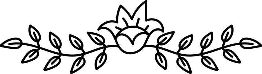 Floral Branch Line Art Divider