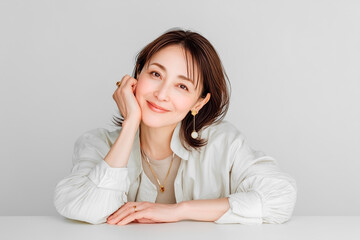 ドルからシニア世代の美しい女性モデル。美容・健康に最適な日本人の人物素材