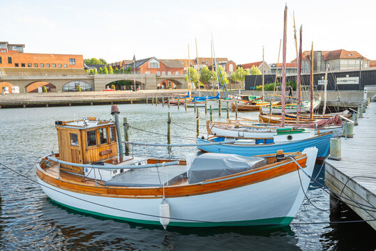 the port of town of Skive in Denmark
