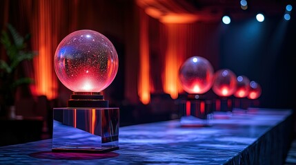 Futuristic digital sphere illustration with dynamic lighting and modern design