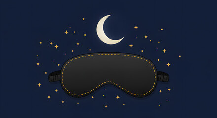 Naklejka premium Sleep and relaxation icons with sleeping mask