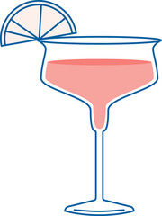 Cocktail Glass Line Art