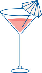 Cocktail Glass Summer Drink