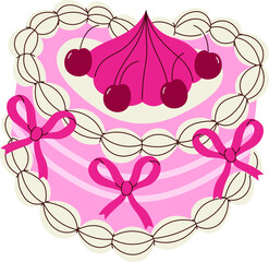 Sweet Cake with Cherries