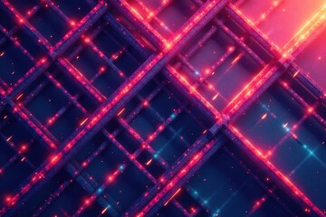 Complex interwoven lines forming a stylish geometric lattice , network, line pattern, simple design