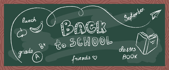 Hand Drawn Back to School Chalkboard