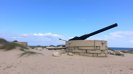 Gun emplacement at Utah Beach