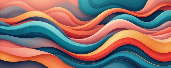 Abstract Colorful Wavy Background