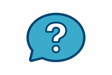 Blue Question Mark Speech Bubble
