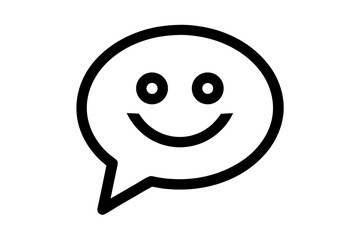 Obraz premium Happy Chat Bubble Icon