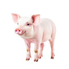 minimal livestock photography cute piglet isolated, baby pig on white, farm animal photography