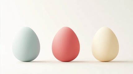 Pastel Eggs in a Row