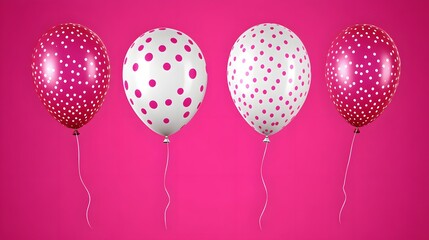 Polka Dot Balloons Pink White Party Festive Decor