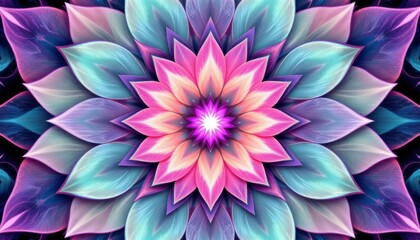 Colorful Floral Mandala Art