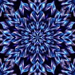 Obraz premium Abstract Floral Kaleidoscope Pattern