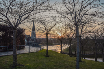 Sunset Over Kastellet in Copenhagen