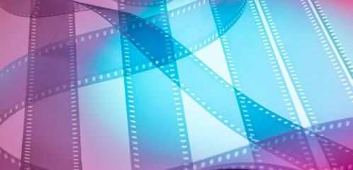 abstract colorful background with film strip