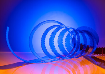 abstract colorful background with film strip