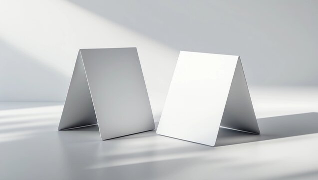 Mock up menu frame on table. 3D