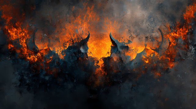 Luminous eruption of digital lava virtual realm abstract art night scene aerial perspective energy concept. [Corroded Realms] | Rust Altar | sacred corrosion. Illustration