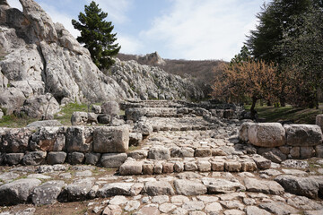 Yazilikaya Rock Sanctuary in Hattusa Ancient City in Corum, Turkiye