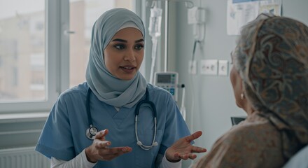 Compassionate Healthcare: A Young Muslim Doctor Provides Care and Support to an Elderly Patient
