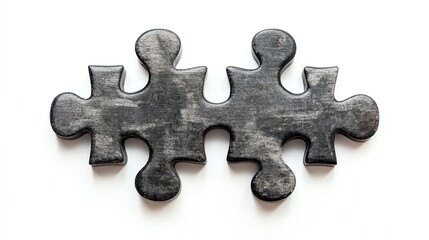Fototapeta premium Puzzle piece, white isolated background.