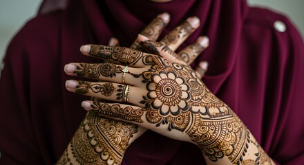 Obraz premium Intricate Henna Art: A Celebration of Tradition and Beauty