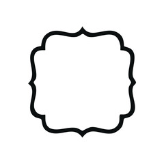 Fun Vintage frames isolated on white background. Decorative frame. Vector