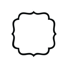 Fun Vintage frames isolated on white background. Decorative frame. Vector