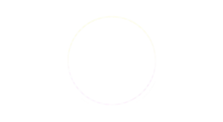 Pixelated white circle outline isolated against a stark black background in simple digital art