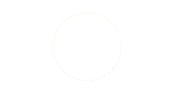 Pixelated white circle outline isolated against a stark black background in simple digital art