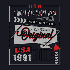 Fototapeta premium Athletic vector typography design featuring New York City and Brooklyn with bold sports styling, dynamic slogans, and motivational words that represent strength, discipline, and winning mindset. 