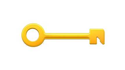 Key Options Flat Vector Icon in Yellow Color for Professional Presentations