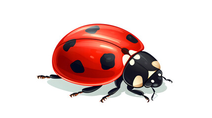 Fototapeta premium Adorable Ladybug with Sleepy Eyes Illustration for Various Design Projects