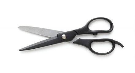 Fototapeta premium Black scissors isolated on white background