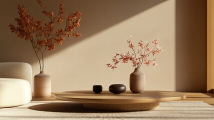 Minimalist Living Room with Plants