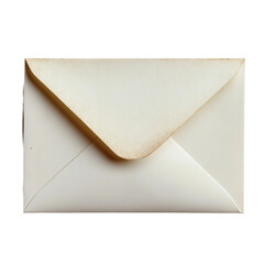 An old vintage envelope with slightly yellowed paper. The triangular flap is sealed, and the aged texture suggests a historical significance