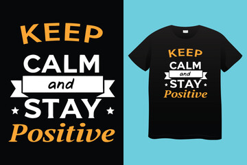Stay positive work hard make it happen slogan abstract painting typography motivational quotes t-shirt design