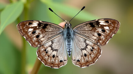 Obraz premium Butterfly from the Taiwan (Hypolycaena kina inari (Wileman, 1908) ) Taiwan black star small gray butterfly