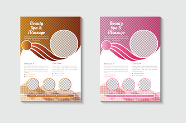 Beauty spa treatment center flyer template design
