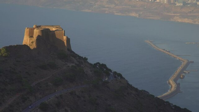 view from the top of the mountain. oran