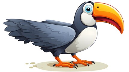 Professional Toucan Bird Hatching from a Gray Egg Illustration for Creative Projects