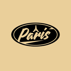 Fun vector design of Paris city silhouette suitable for stickers or prints