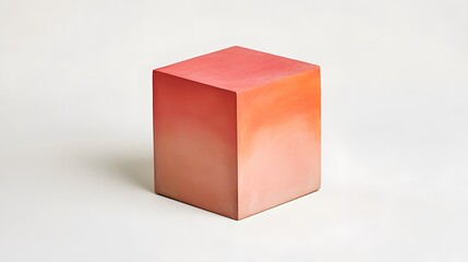 Fototapeta premium Abstract Coral Cube Minimalist Product Display Block