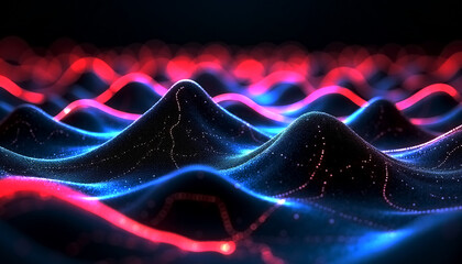 Abstract Particle Technology Dark Background