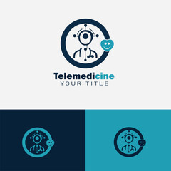 Modern Telemedicine Logo Design for Digital Health & Online Clinics