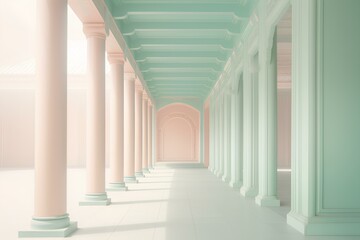 Obraz premium corridor with columns