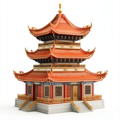 Obraz premium Traditional chinese pagoda illustration