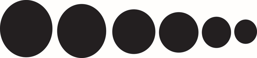 Black circle button set icon 